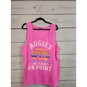 Comfort Colors Texas A&M Aggies Women's Pink Cotton On Point Tank Top Size Large